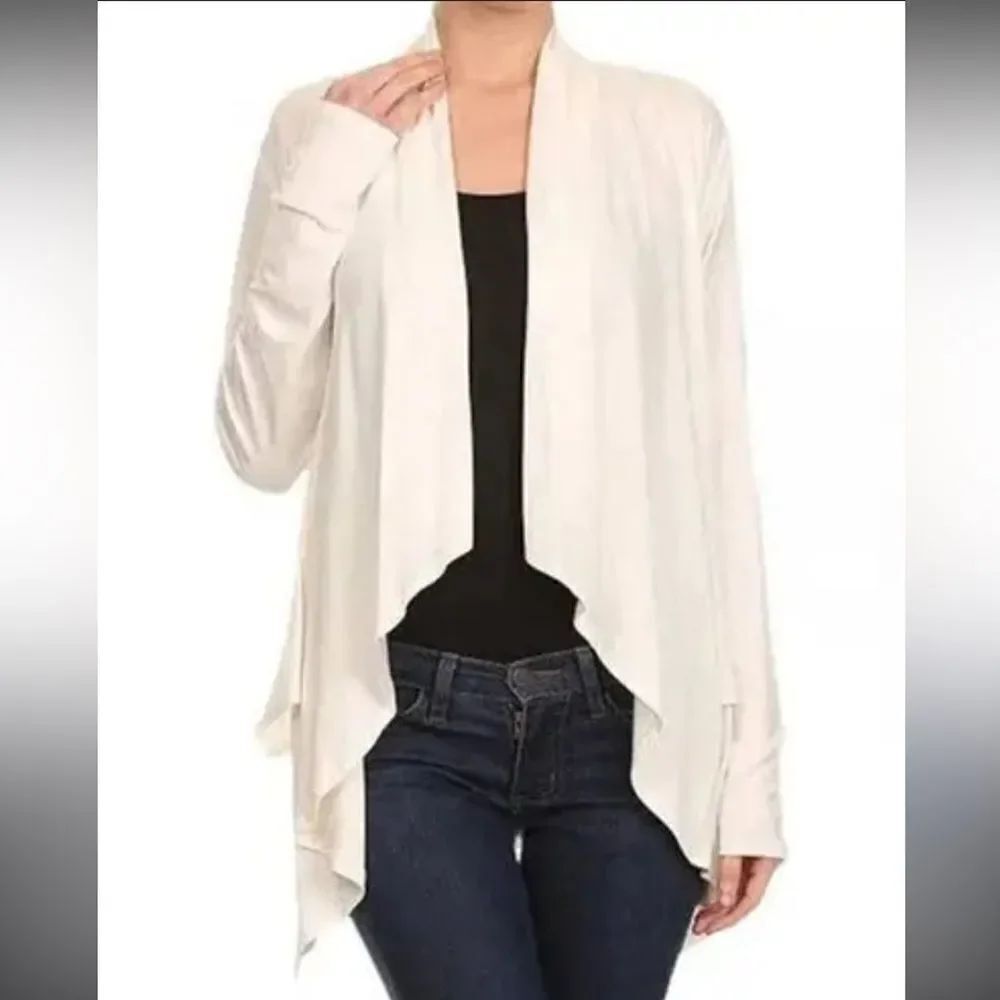 Vineyard Vines With Cashmere Cream Cardigan Sweater Open Front Size M